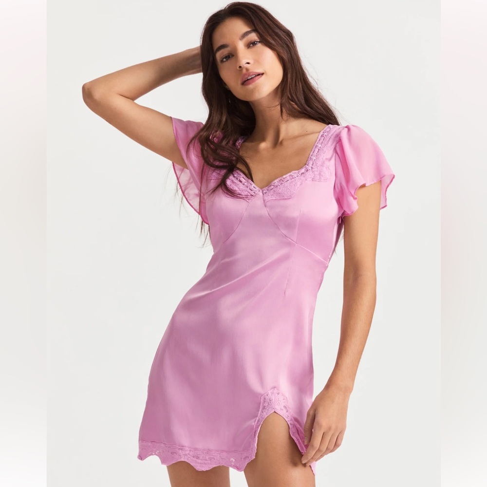 Pink mini dress